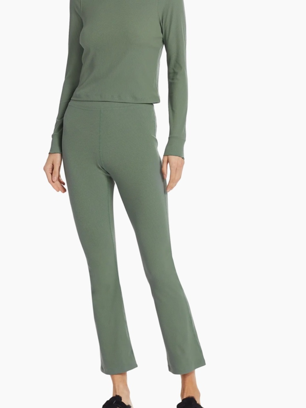 Outdoor Voices Laurel Wreath Ribbed Kick Flare Pants